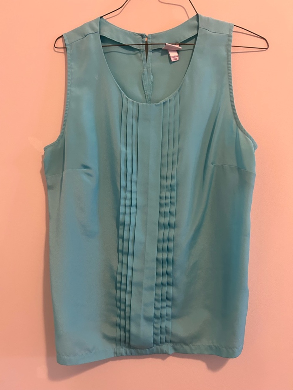 Merona‎ Aqua Sleeveless Pintuck Front Camisole